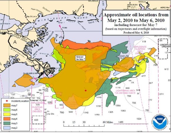 Gulf Oil Spill Map
